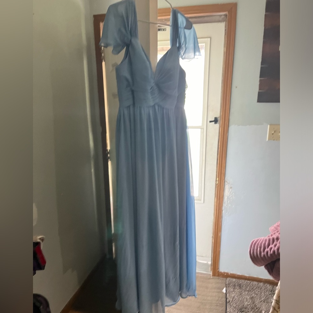 Beautiful light blue prom dress